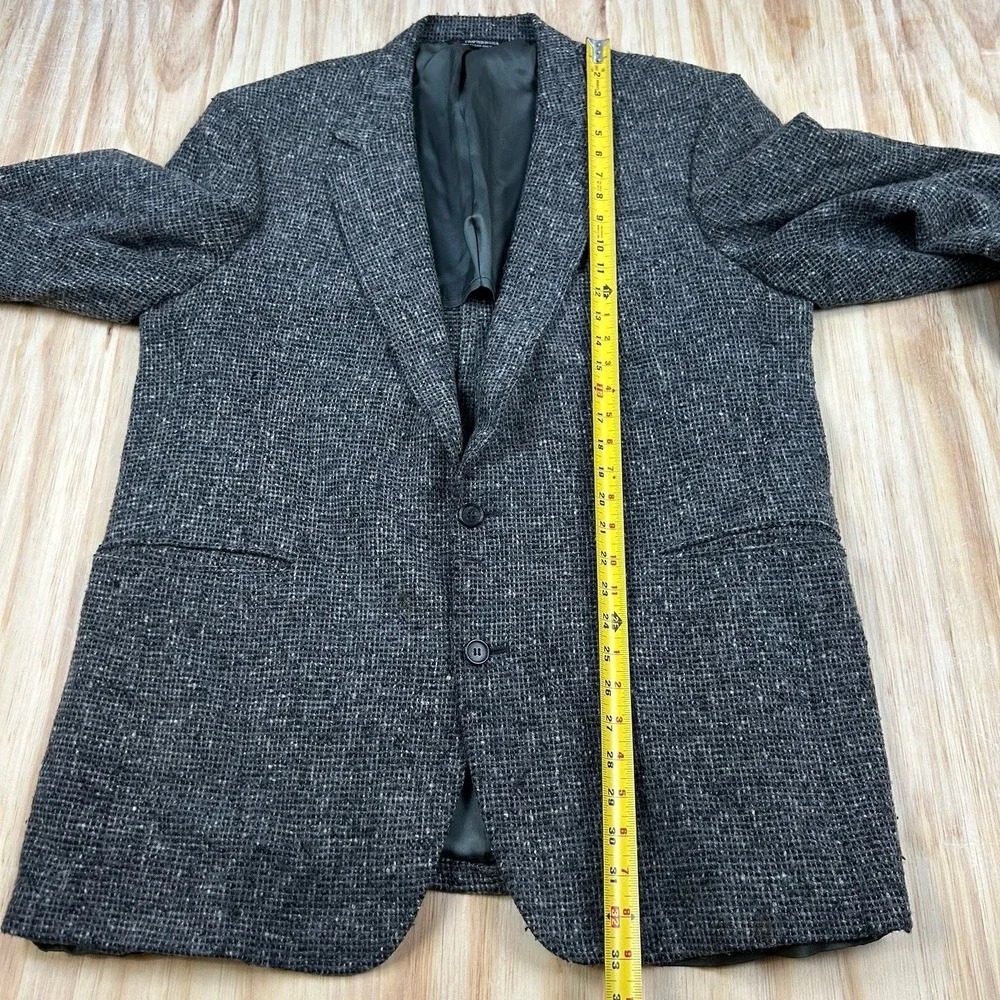 Vintage Woolrich Blazer Men's 44 R Wool Tweed Elbow Patch USA‎ Gray